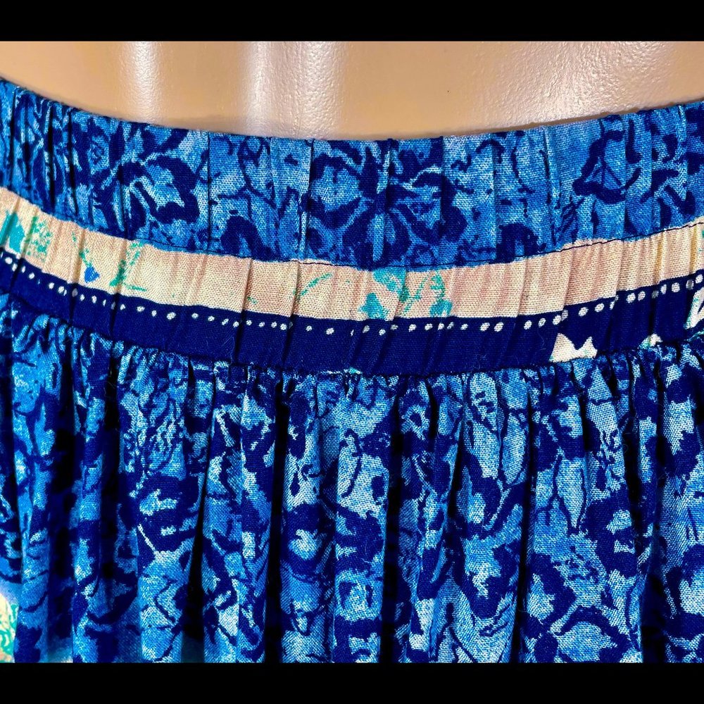 ▪️VTG▪️STONEBRIDGE▪️Pleated Foral Boho Maxi Skirt - Picture 3 of 5